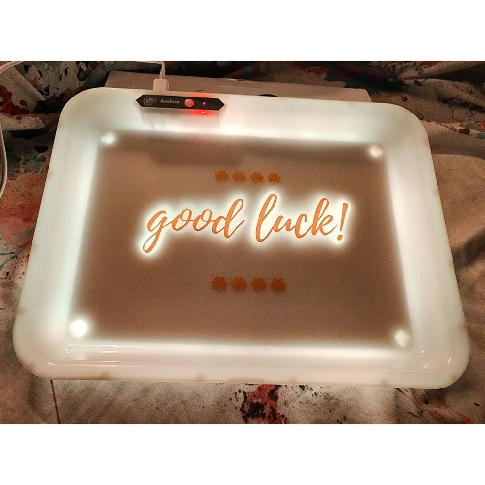 NEW Very COOL Color Changing LED Rolling Tray w/BLUETOOTH SPEAKER! USB-Chrg. NIB